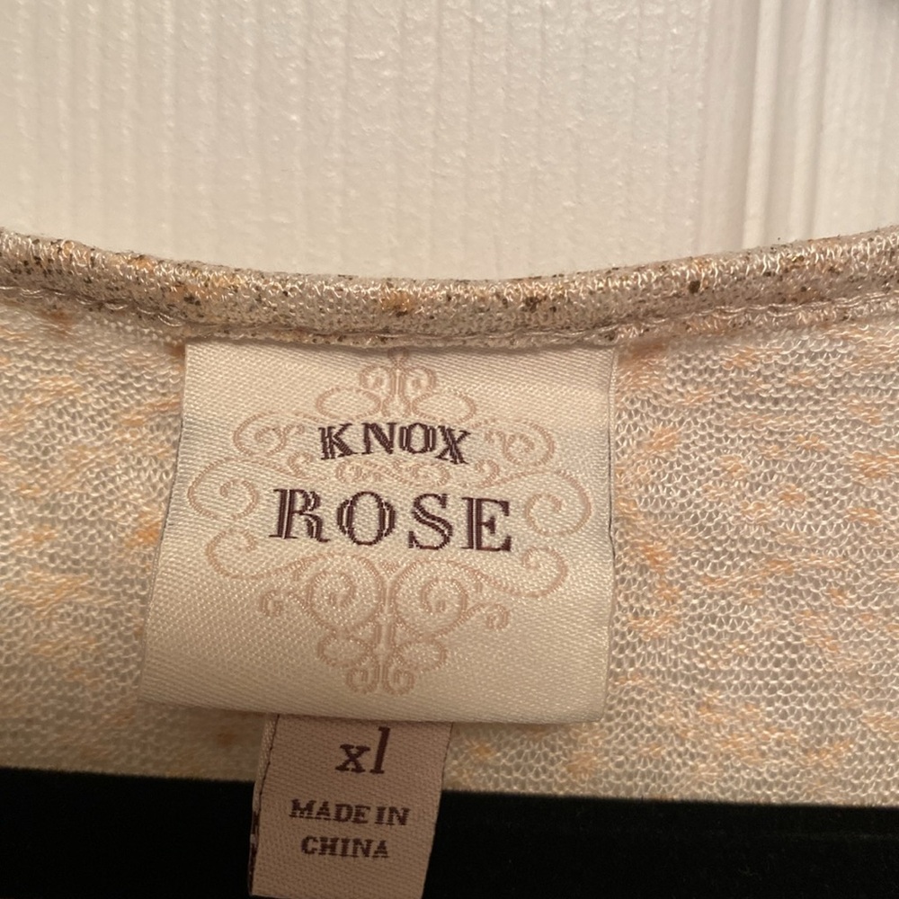 Knox Rose Embellished Cream Sleeveless Top…size XL - Picture 4 of 5